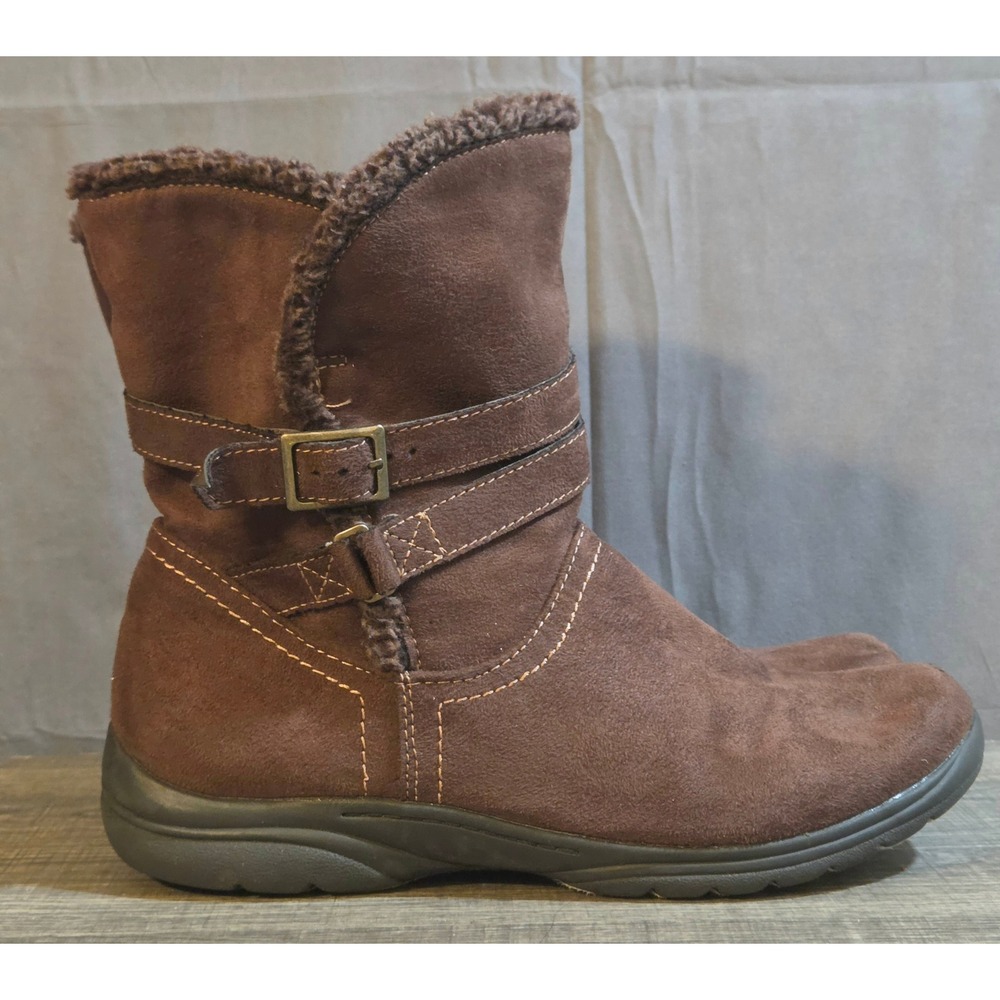 Earth Spirit Bria Suede Ankle Boots Women's Size 10 Brown